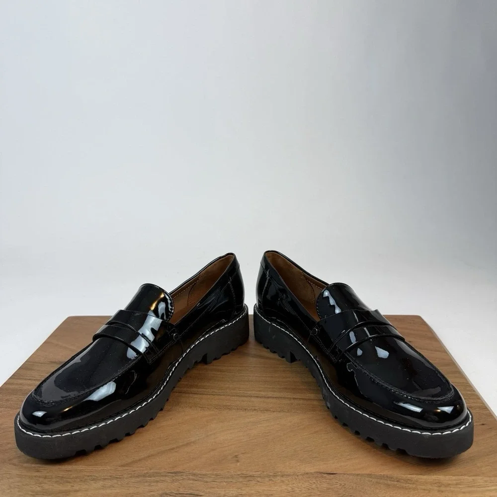 New NWOB‎ Womens Franco Sarto Cassandra Patent Penny Loafers Size 8 M